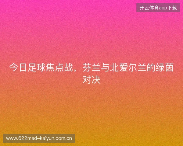 今日足球焦点战，芬兰与北爱尔兰的绿茵对决